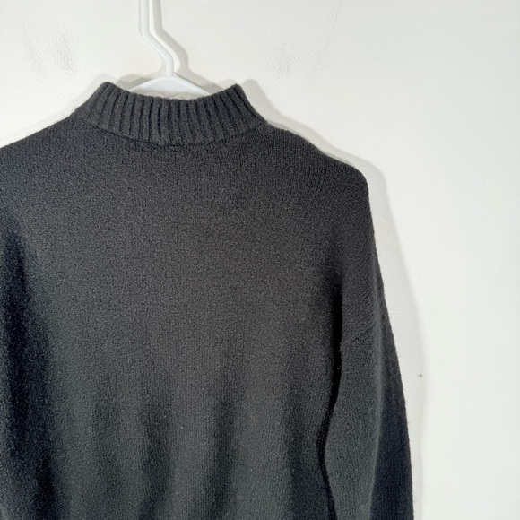 Madewell Dillon Black Wool Blend Mockneck Ribbed Sweater XS NC649 - Picture 11 of 12